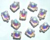 10 19mm Transparent Crystal AB Turtle Beads